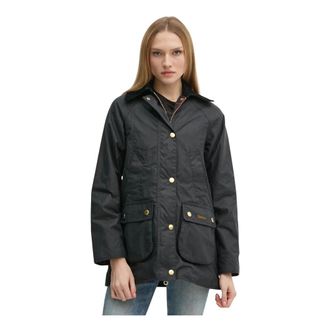 Barbour Modern Beadnell gewaxt jack - Dames - Jassen - Blauw - Maat: L Katoen