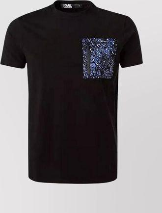 Karl Lagerfeld pocket graphic print round neck t-shirt