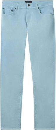 Brooks Brothers Stretch katoenen 5-pocket broek - Heren - Chinos - Blauw - W36 - Katoen - Broeken