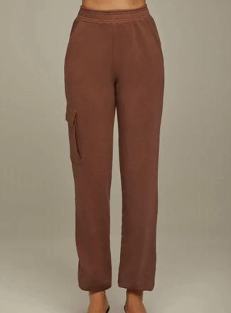 Lanston High Waist Cargo Jogger In Oat