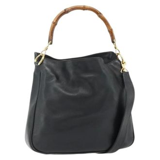 Gucci Pre-owned Handbags, female, Black, Size: ONE SIZE Pre-owned Vintage Shoulder Bag