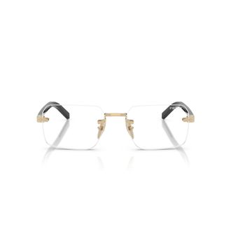 Prada 0pr D55s Rimless Rectangular Metal Eyeglasses