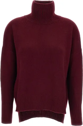 Lisa Yang Red Heidi Heavy-Knit Cashmere Turtleneck