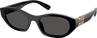 Miu Miu MU A03S Zonnebril - Dames - Zonnebrillen - Zwart - 53 MM - Accessoires