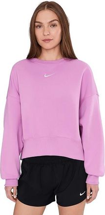 Nike Sportswear Phoenix Fleece Over-Oversized Crew Neck Sweatshirt Womens Sweatshirt Light Magenta/Sail : 2XL, Cotton/Polyester