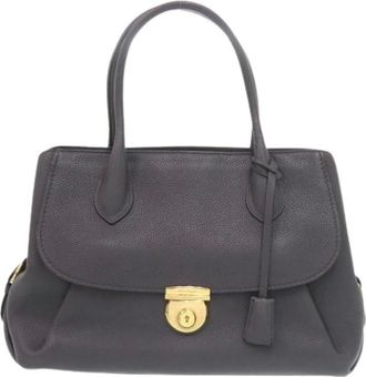 Ferragamo Pre-owned Handbags, female, Gray, Size: ONE SIZE Pre-owned Tote bag