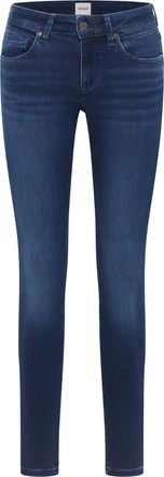 Mustang Skinny-fit-Jeans MUSTANG Damen Style Quincy Skinny, Damen, Gr. 29, L&auml;nge 32, blau (682 mittelblau), Denim/Jeans, 78% Baumwolle, 10% Lyocell, 9% Elasto