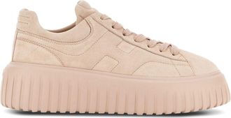 Hogan H-Stripes leather sneakers - women - Suede - 40 - Pink