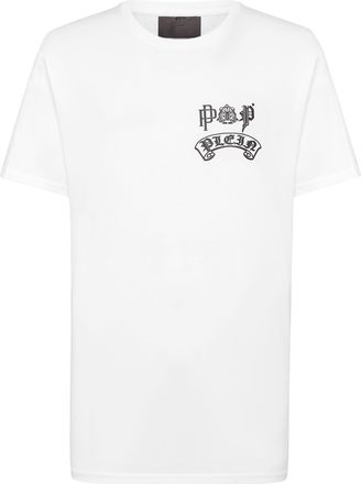 Philipp Plein T-shirt Round Neck SS Stones Gothic Plein with Crystals