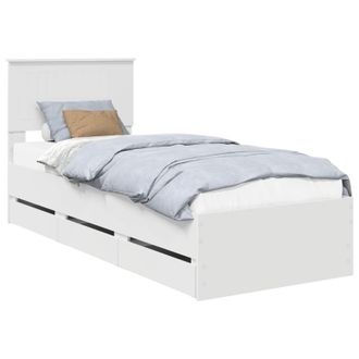 vidaXL Estructura De Cama Con Caj&oacute;n 75 X 190 Cm Madera Ingenieril Vidaxl