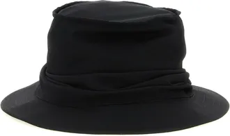 Yohji Yamamoto Black Drape Solid Bucket Hat