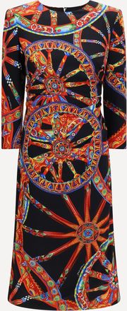 Dolce & Gabbana Abito in charmeuse con stampa Carretto Woman 42