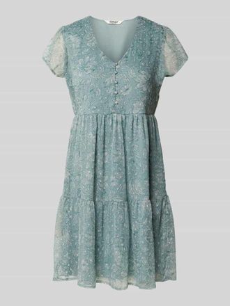 Only Chiffonkleid mit floralem Muster Modell AIDA ELISA LIFE in Schilf, Gr&ouml;&szlig;e S