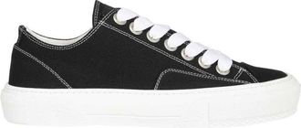 Msgm Polyester Rubber Canvas Sneakers - Dames - Sneakers - Zwart - 40 EU - Polyester - Schoenen