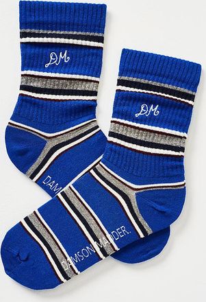 Damson Madder Striped Calf Socks