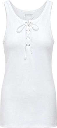 Prada Canotta - Dames - Tops - Wit - Maat: S Katoen