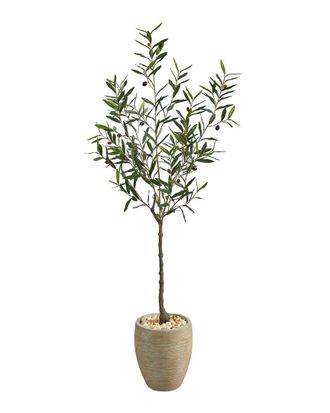 Nearly Natural 5.5Ft Olive Artificial Tree In Planter
