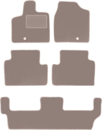 OEM Alfombrillas De Terciopelo Beige Para Chrysler Voyager V Fl 7 Plazas (2011-2016)