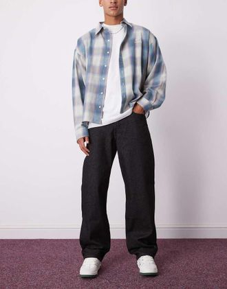 Vans Check-5 - Jeans larghi neri rinse wash-Nero