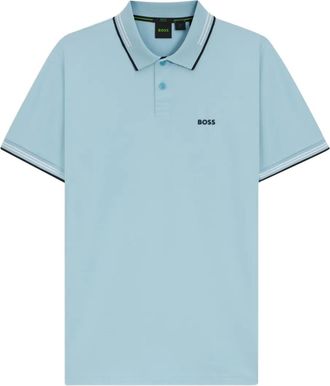 BOSS tipped-collar polo shirt - Blue