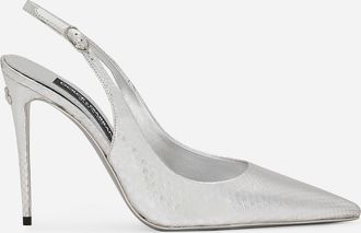 Dolce & Gabbana Slingback - Woman Pumps And Slingback Silver 36.5
