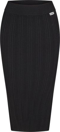 HUGO BOSS Hugo Womens Sareplie Knitted Skirt in Black - Size 14 UK