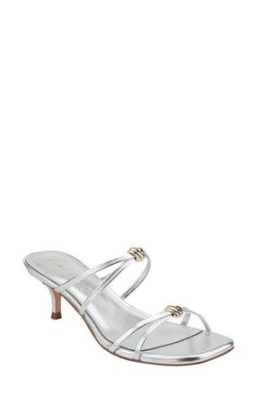 Marc Fisher Baizel Strappy Slide Sandal in Silver at Nordstrom, Size 8.5