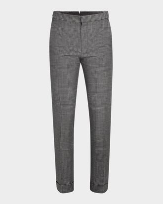 Tom Ford Men & apos;s Dyllan Wool Check Trousers