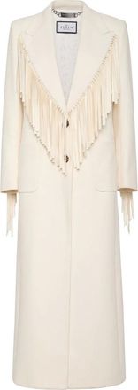 Philipp Plein Dames, Mantels, Beige, Maat: M Wol