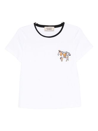 Alessandro Enriquez Embroidered Cotton T Shirt