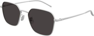 Bottega Veneta BV1422SA Asian Fit 002 Mens Sunglasses Silver Size 55