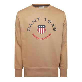 GANT Mens Graph Crewneck in CARAMEL BEIGE - Size X-Large