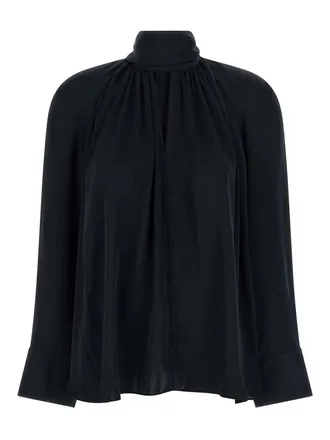 Rotate Satin Bow Blouse