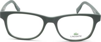 Lacoste Mens Green Rectangular Eyeglass Frames L2913
