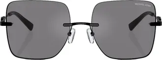 Michael Kors Quebec Grey Mirror Square Ladies Sunglasses MK1150 1005/1 55