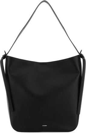 Jil Sander Black Leather Shopping Bag