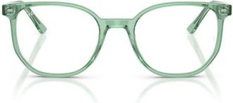 Ray-Ban Elliot 52mm Irregular Optical Glasses in Light Green at Nordstrom