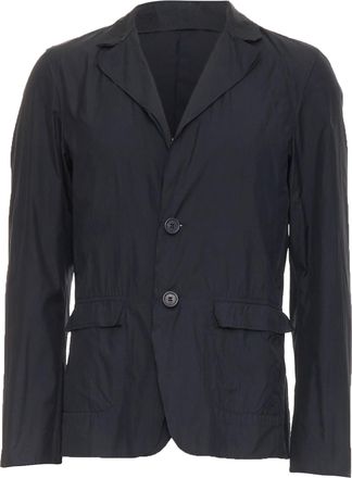 Lanvin Black Fabric Raw Edges Blazer