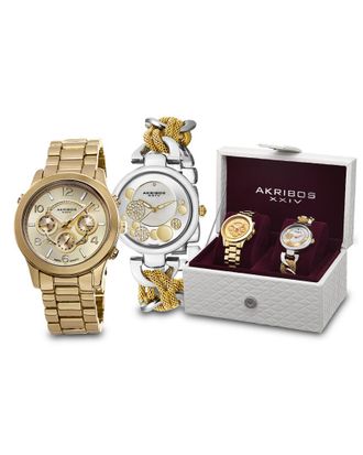 Akribos XXIV Akribos Xxiv Womens 2Pc Watch Gift Set