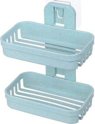 OEM Estanter&iacute;a Doble De Pared Para Ba&ntilde;o Con Jabonera Y Espacio Para Guardar Jab&oacute;n, Organizador De Pl&aacute;stico De Doble Estante Pquide (verde)