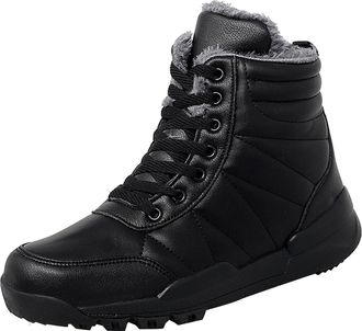 Generic Calf High Boots Women Outdoor Ski Boots Thickening Boot for Women (Black, 6.5)