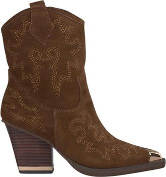 Alma En Pena Geborduurde cowboylaarzen - Dames - Cowboylaarzen - Bruin - 35 EU - Schoenen