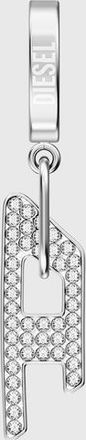 Diesel Stainless steel glitz D drop earring - Earrings - Unisex - Silver