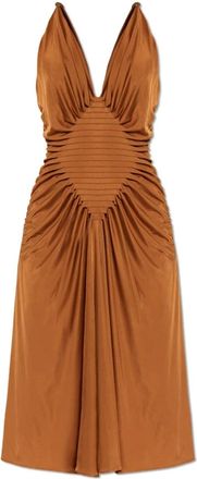 Versace Satijnen Slip Dress - Dames - Feestkleedjes - Bruin - M - Satijn - Kleedjes