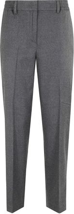 Seventy Tailored Cropped Trousers With Elasticated Waist