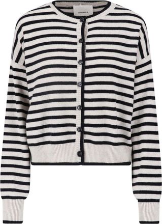 Lisa Yang Cardigan In Cashmere A Righe