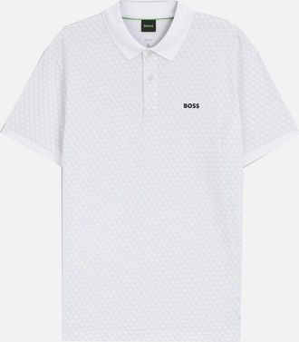 HUGO BOSS Mens Hugo Boss Mens White Chip Paddy Polo Shirt With full Pattern - Size: 46