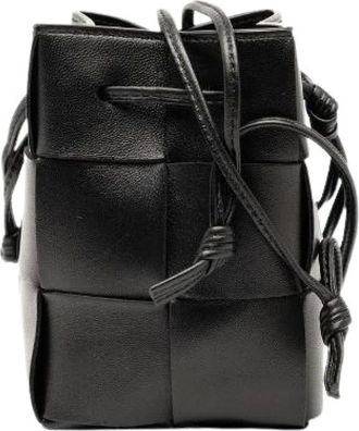 Bottega Veneta Pre-owned Bucket Bags, female, Black, Size: ONE SIZE Pre-owned Leather Bucket Bag