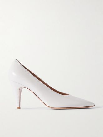 Gianvito Rossi Décolleté In Vernice Amelia 85 - Bianco sporco