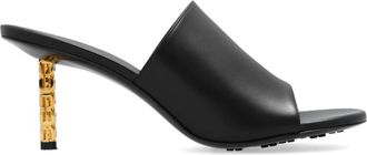 Givenchy G Cube Mules met Hak - Dames - Muiltjes - Zwart - 36 EU - Leer - Schoenen